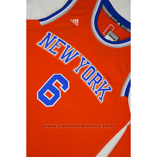 Maglia New York Knicks Kristaps Porzingis #6 Arancione